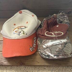 2 Caps 1 redfish (Florida)and a Realtree Brown and Tan Camouflage Cap (9)